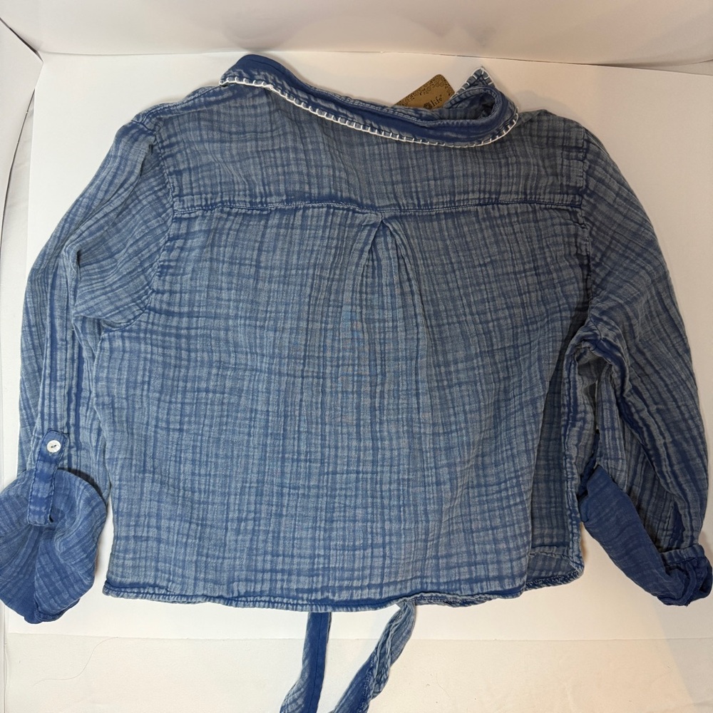 NWT Natural Life Blue Shirt with White Trim - Picture 5 of 8